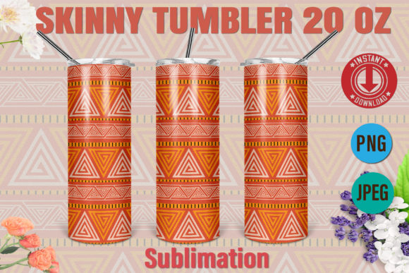 Download 20oz Skinny Tumbler Pattern Geometric - Premium Resources