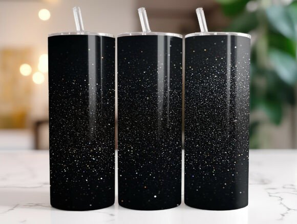 Download Black Glitter Night Sky Tumbler Wrap - Premium Resources