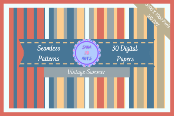 Download Vintage Summer Seamless Stripes Pattern - Seamless stripes Collection